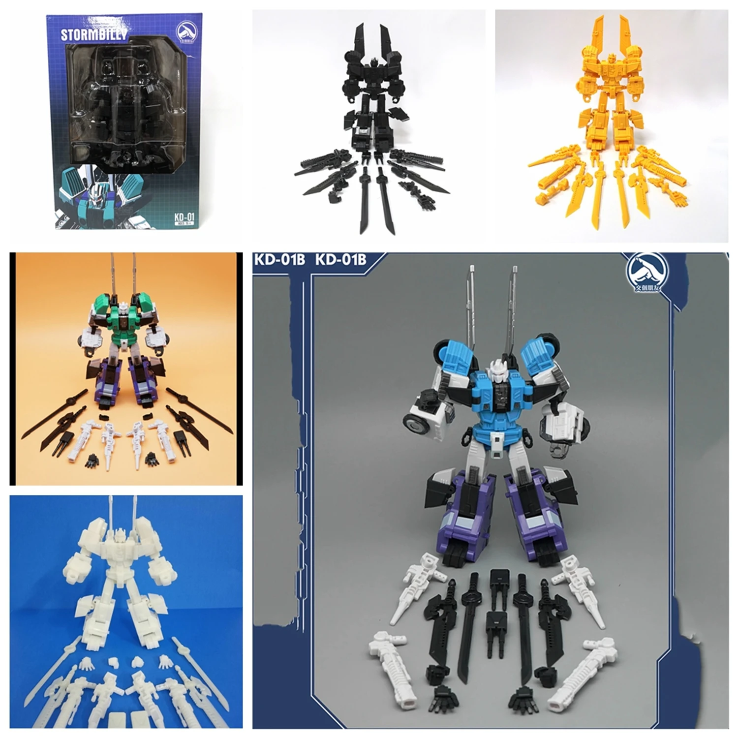 【IN STOCK】Make Friends Studio PANGU Transformation KD-01 KD01 KD-01B Green Blue Yellow SIXSHOT Pocket Series Action Figure Robot