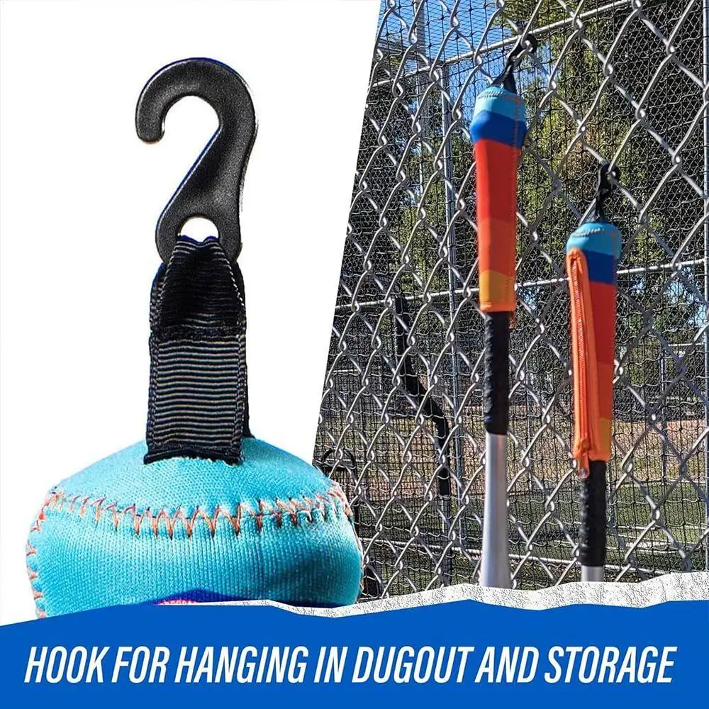 

Baseball Bat Handle Cover Baseball Bat Warmer Zippered Protector With Hook Anti-Scratch Sport Accessories For Men Women Youth