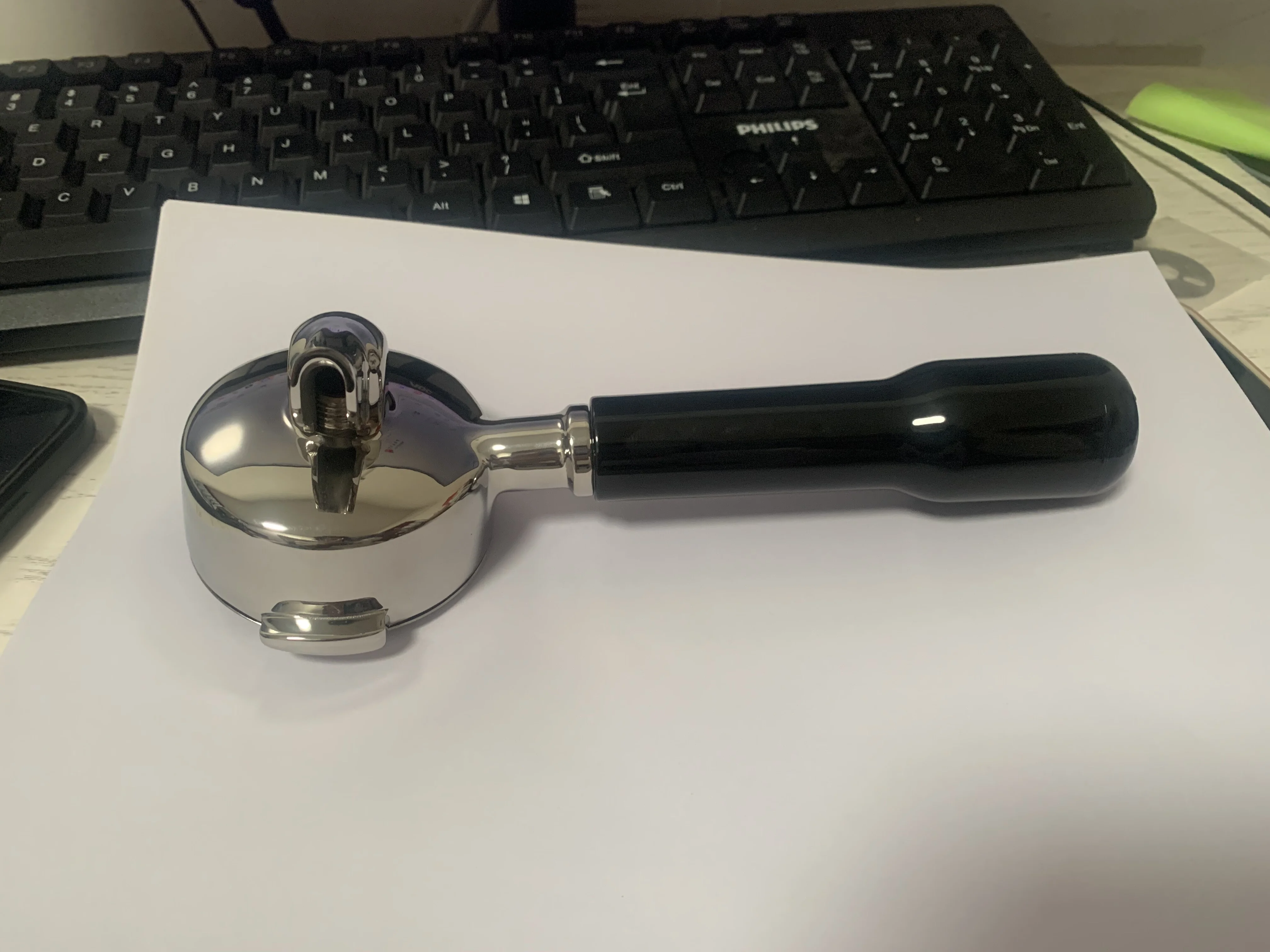 For Kaffas Coffee Machine Handle, Stainless Steel Single Serve Double Serve Extraction Handle Accessories