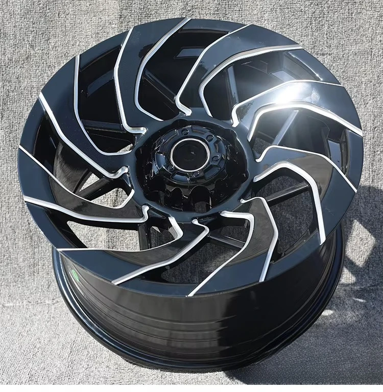 15/16/17 Inch Black Aluminum Alloy Car Wheel Hub 6-Hole Multi Column Internal Concavity 139.7 Off-road Modification Model