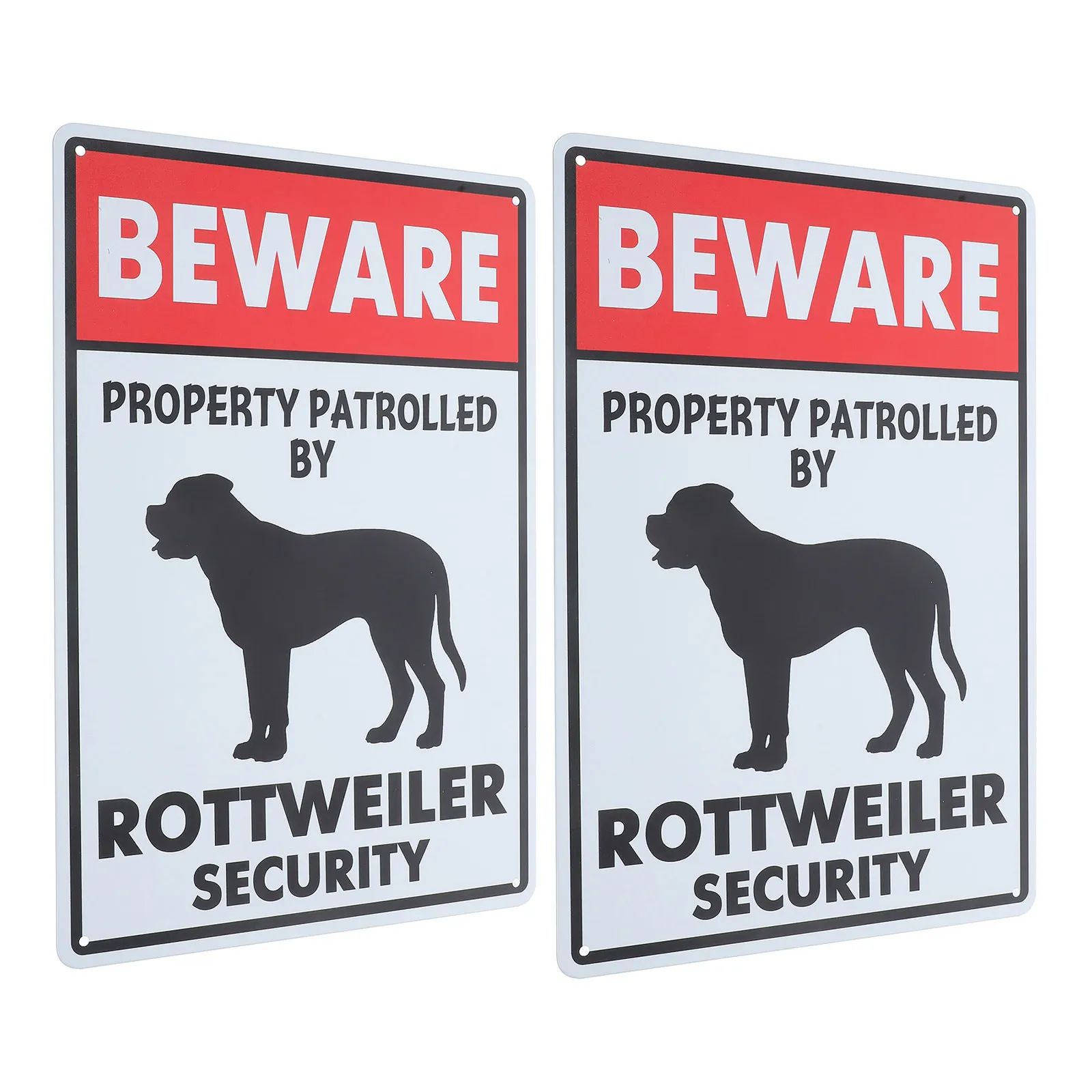 

2Pcs Beware of Dog Sign Metal Vintage Weather Resistant Property Warning Sign for Fence Yard Wall Security Beware of Dog