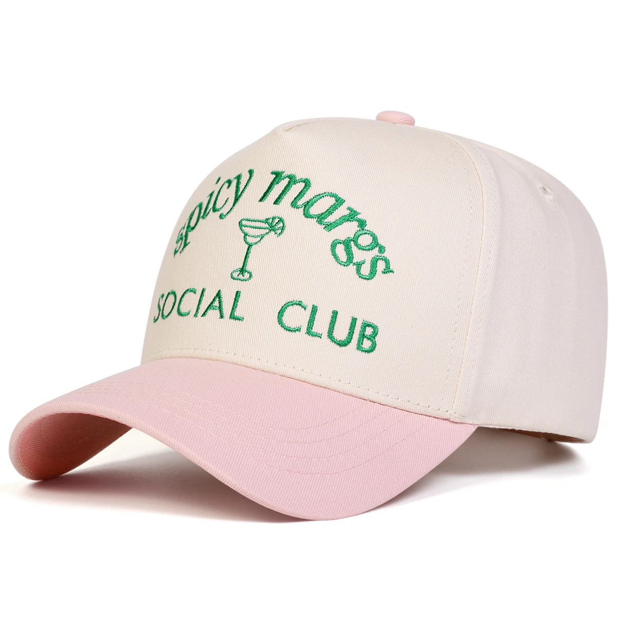 Unisex SOCIAL CLUB Baseballkappen mit Stickerei, Frühling und Herbst, für den Außenbereich, verstellbare Freizeithüte, Sonnenschutzhut, Sportkappe – Detail 4