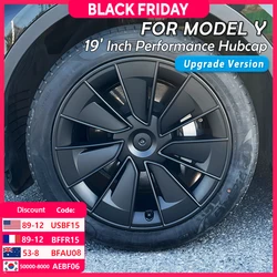 4PCS Wheel Caps For Tesla Model Y 19-Inch Hub Cap Performance Automobile Replacemen HubCap Full Rim Cover 2018-2024 Accessories