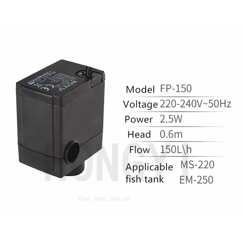 BOYU 1 piece FP-150 MR-300 MR-500 aquarium original submersible pump small ulter silent filter water pump special for fish tank
