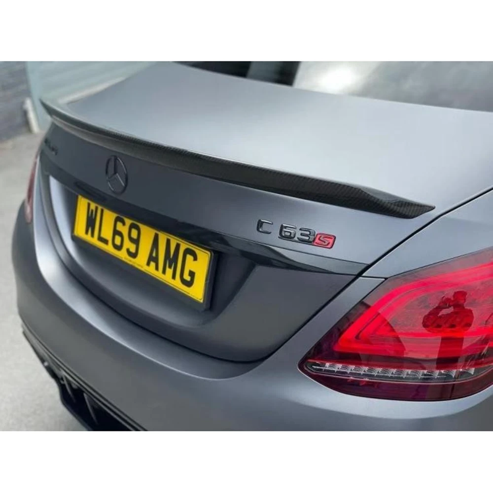 

FOR Mercedes-Benz C-Class W205 4Door sedan V Style Carbon Fiber Rear Spoiler Trunk Wing 2013-2022 FRP Forged carbon