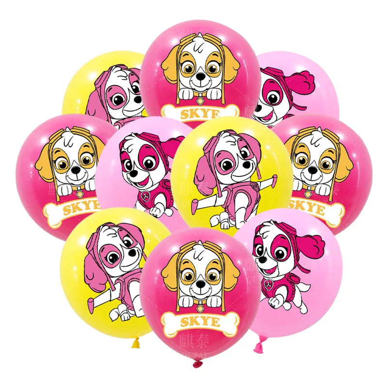 10/12pcs Paw Patrol Latex Balloon Children\'s Party Supplies Party Cute Cartoon Balloons for Birthday Party Decorations