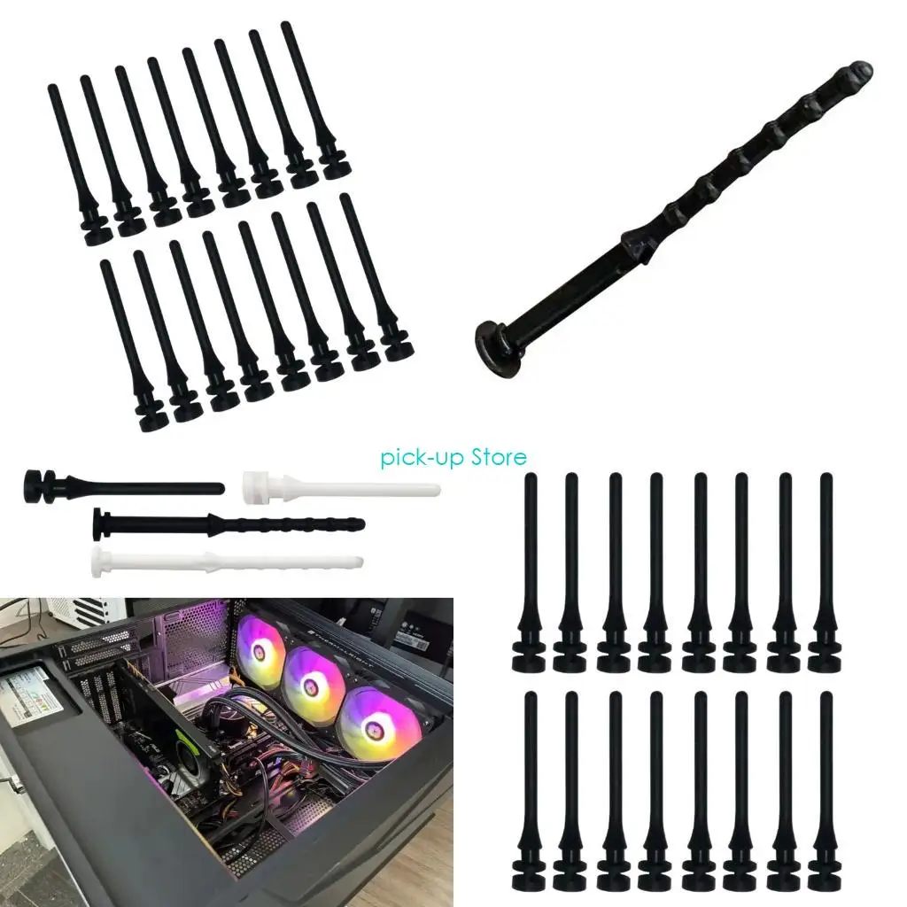 

Q5WA 16PCS Computer Case Fan Anti Vibration Rubber Rivets Noise Reduction Fan Mounts