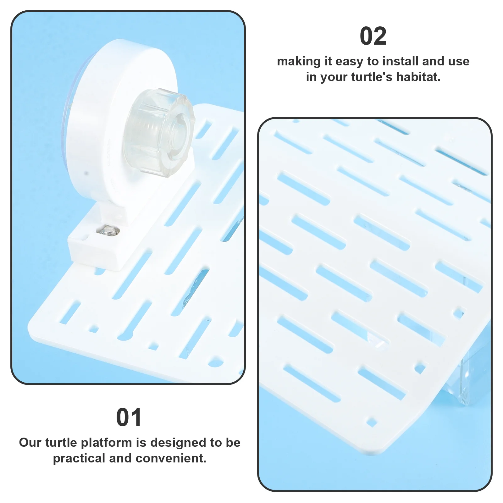 

Plastic Basking Platform Turtle Terrace Sun Bathing Area Climbing Resting Tank Decor Aquatic Turtle Supplies Tortoise Supplies