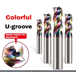3 Flutes Aluminum Cutter Carbide Milling Cutter Tungsten End Mill DLC Coating Teeth Aluminum Milling Tool Key Seater Router Bit