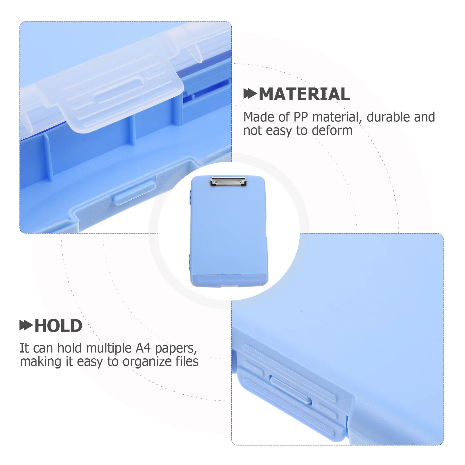 

File Organizer Storage Box A4 Document Holder Portable Writing Board Case Light Purple Certificate Folder Magazine Holder