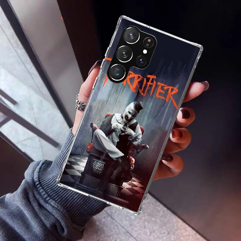 Horror Movie Terrifier Phone Case for Samsung Galaxy S24 S23 S22 Plus S21 FE S20 Ultra S10 S10E S9 S8 + Soft Cover Print Fundas