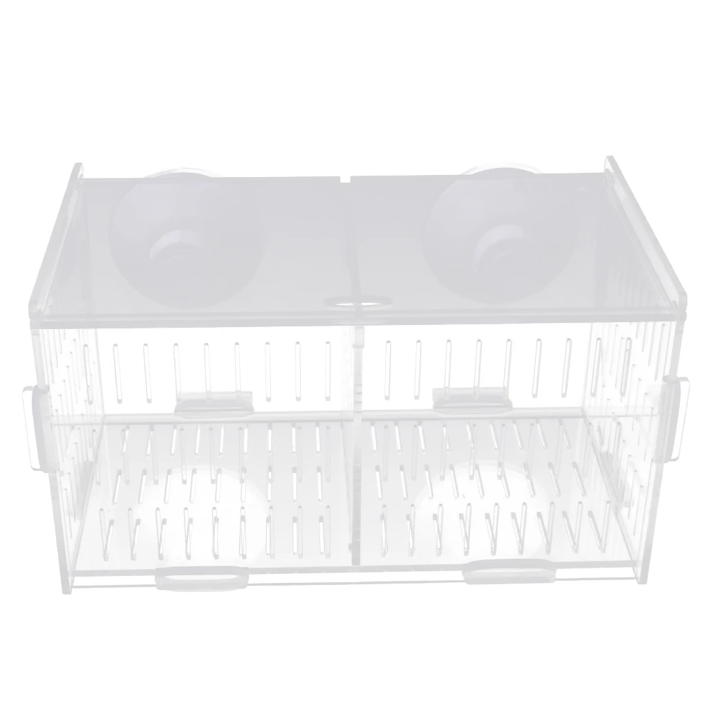 Acrylic White Breeder Isolation Divider Hatching Boxes Accessory for Small Baby Fishes Shrimp Clownfish Guppy