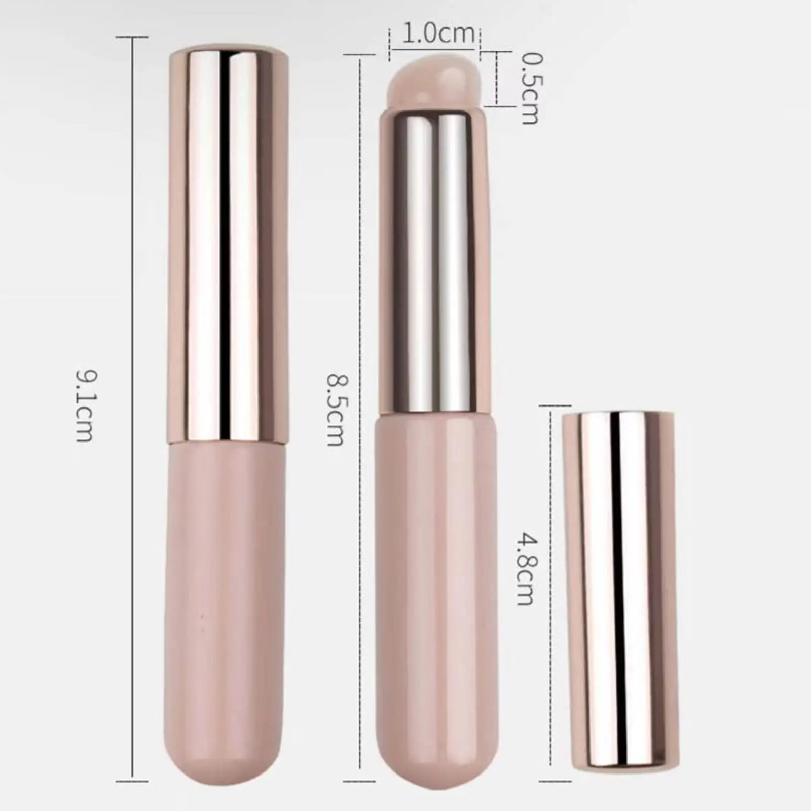 فرشاة خافي عيوب الشفاه المحمولة متعددة الأغراض من السيليكون تحت العين لمرحلة الأداء والسفر والاستخدام المنزلي اليومي