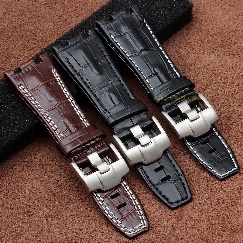 

For Audemars Genuine Leather Watchband Piguet Royal Oak Offshore Watch Strap AP 26470 26470 15703 Men Cowhide 28mm Wristband