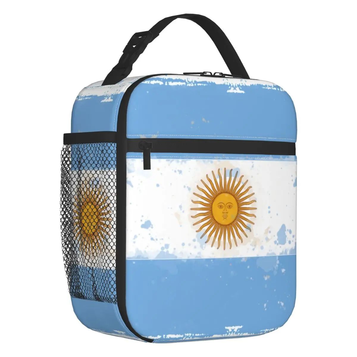 Custom Argentina Grunge Flag Lunch Bag Men Women Warm Cooler Insulated Lunch Box for Adult Office