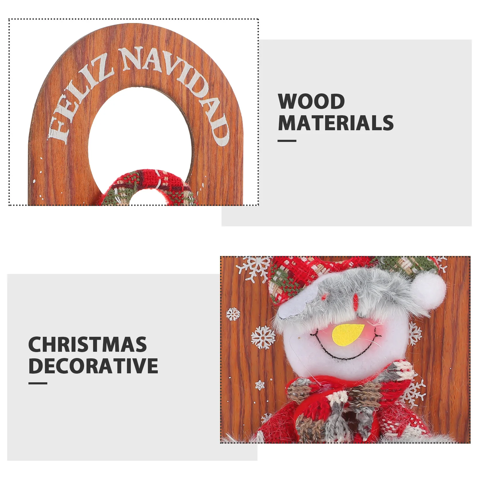 

2Pcs Xmas Wooden Hanging Sign Christmas Door Decor Party Decoration Ornaments Christmas Door Hanging Decoration