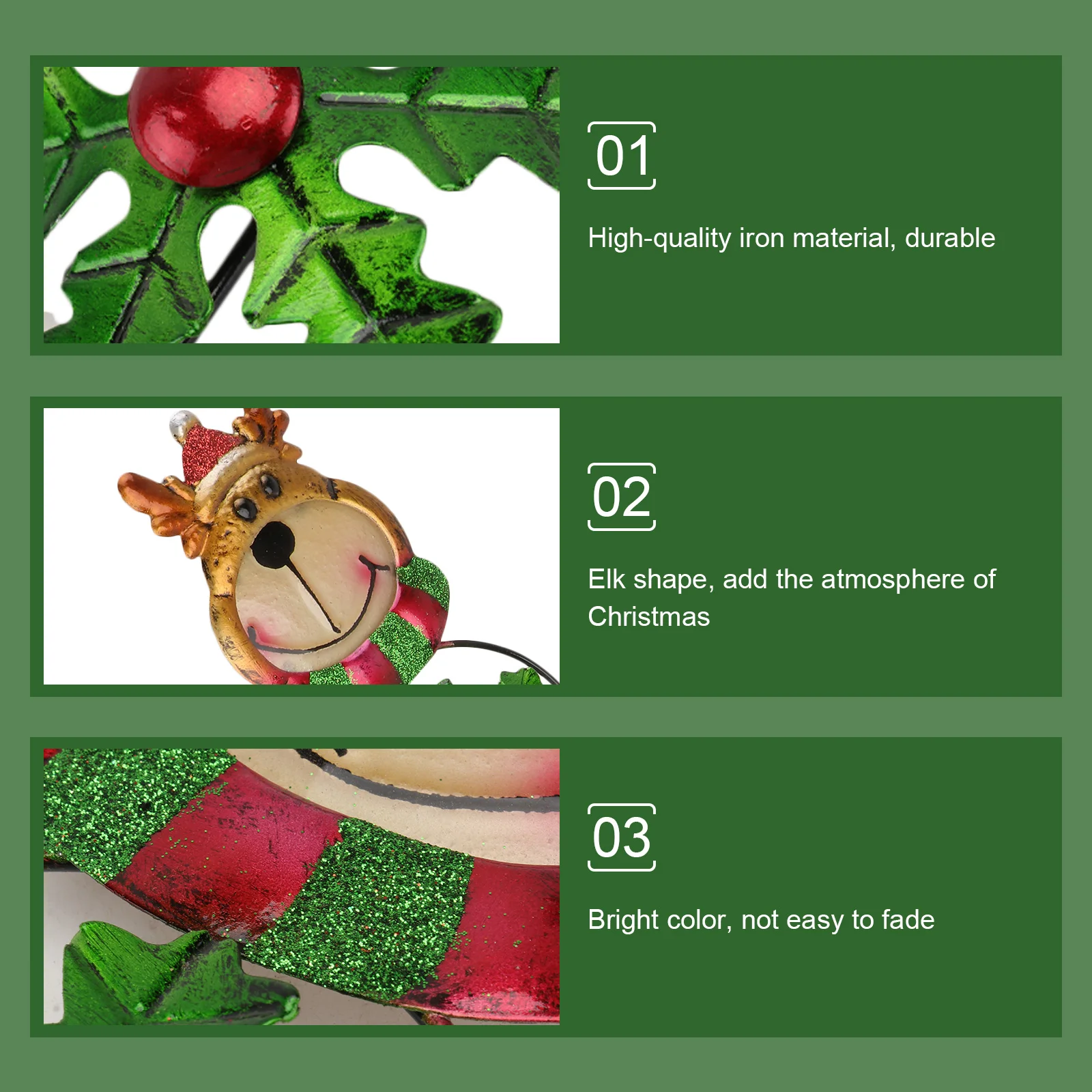 

1Pcs Iron Decorative Windmill Christmas Pinwheel Outdoor Garden Ornament Yard Decoration Lawn Adornment Painted Iron Xmas Decor