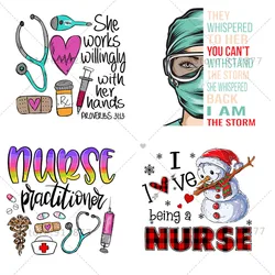 DTF Iron-on Transfers for Clothing, Nurse Life, Halloween Funny Grunge Clothing, Thermoadhesive Patches, Custom Ready to Press,