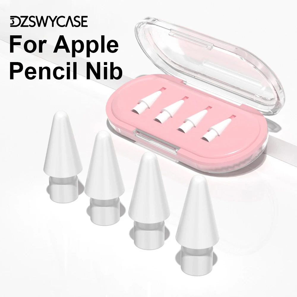 4/6pcs Pencil Nib Tips for Apple Pencil Pro 2nd 1st Gen Replacement Stylus Pen Tip for iPad Pen Nibs With Storage Case Set