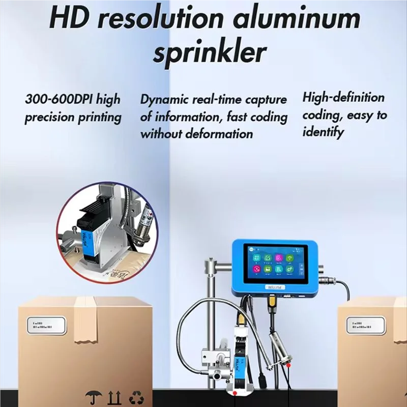 High Definition 12.7mm Thermal TIJ Inkjet Printer Expiry Date Printing Machine Batch Coding Online Tij Inkjet Printer