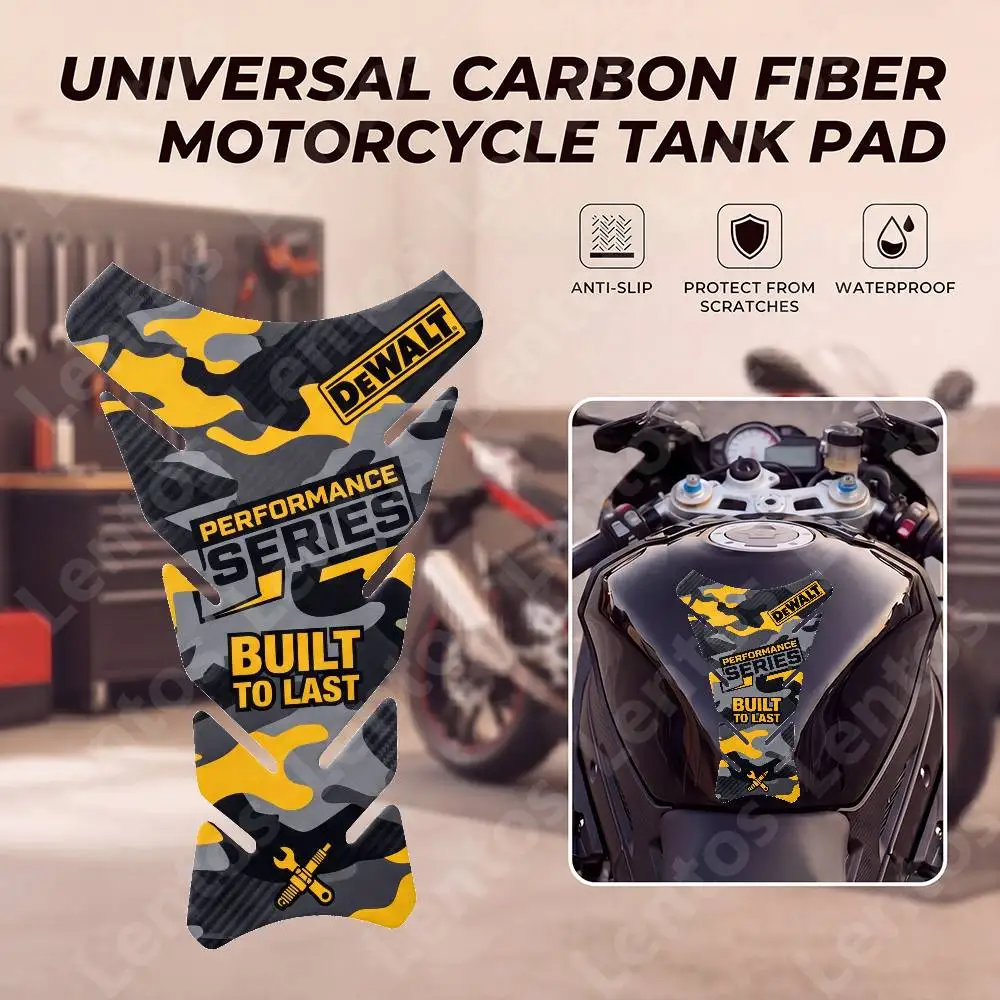 

For DEWALT Moto Fishbone Tank Protector Sticker Rubber Anti Slip Decals