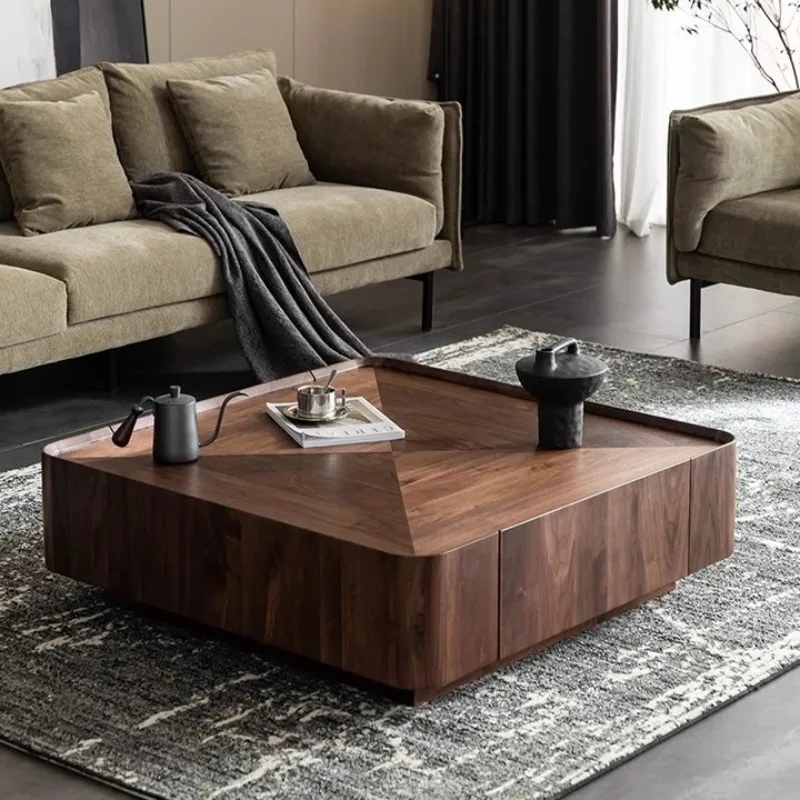 

Modern Wood Coffee Table Living Room Nordic Storage Bedroom Coffee Table Simple Minimalist Mesa Auxiliar Postmodern Furniture