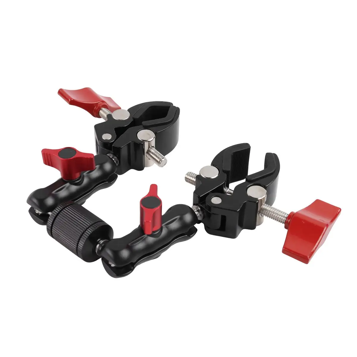 Camera Double Clip Crab Clamp for Motorcycle Bicycle Handlebar Clip Bracket Universal Adjustable Extension