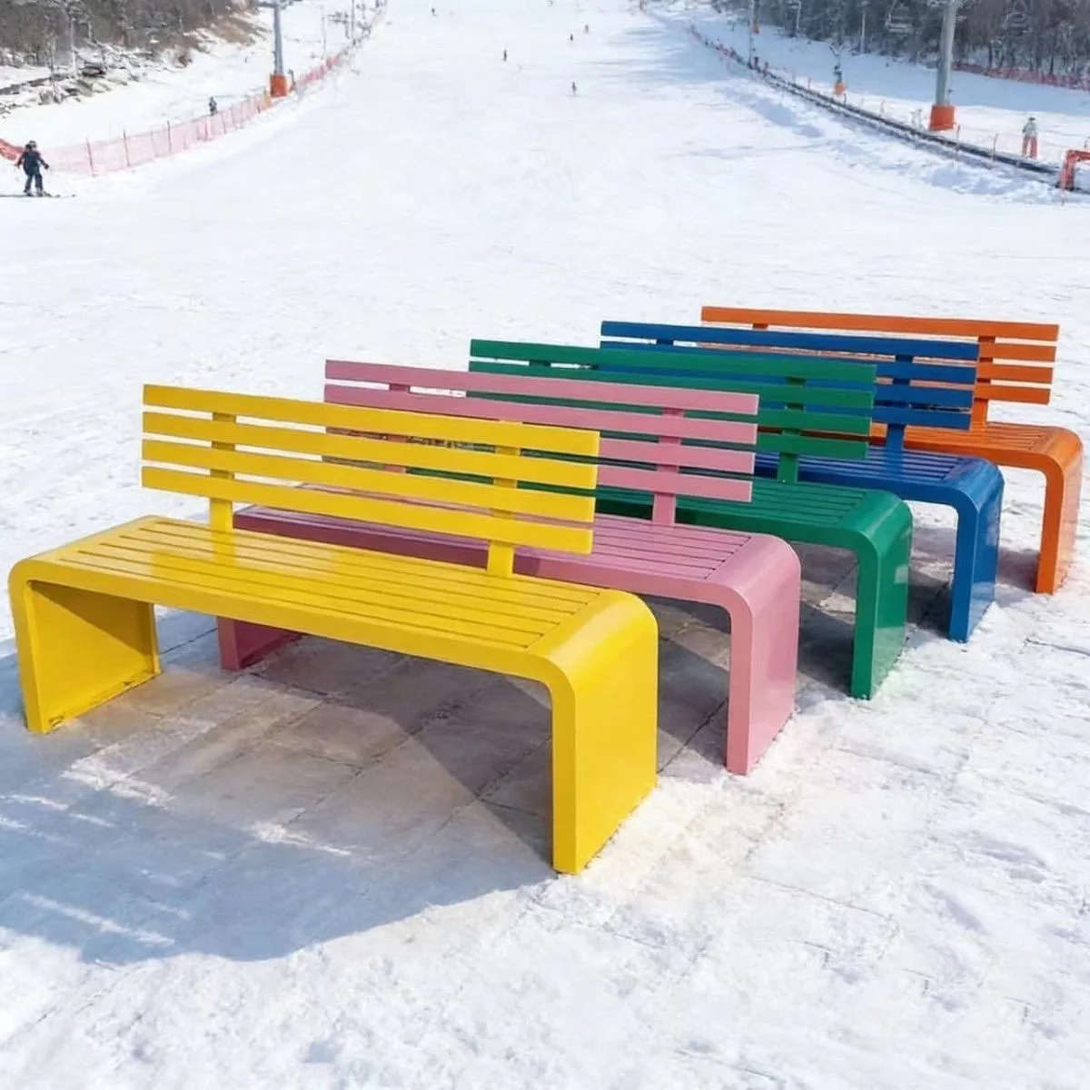 Park Chair Outdoor Bench Leisure Outdoor Back Chair Bench Bench Shopping Mall Rest Chair Square Waiting Chair