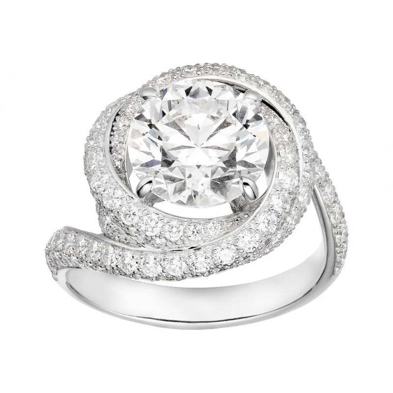 

925 silver gold plated high carbon diamond carat diamond wedding ring 5 carat round brilliant cut diamond
