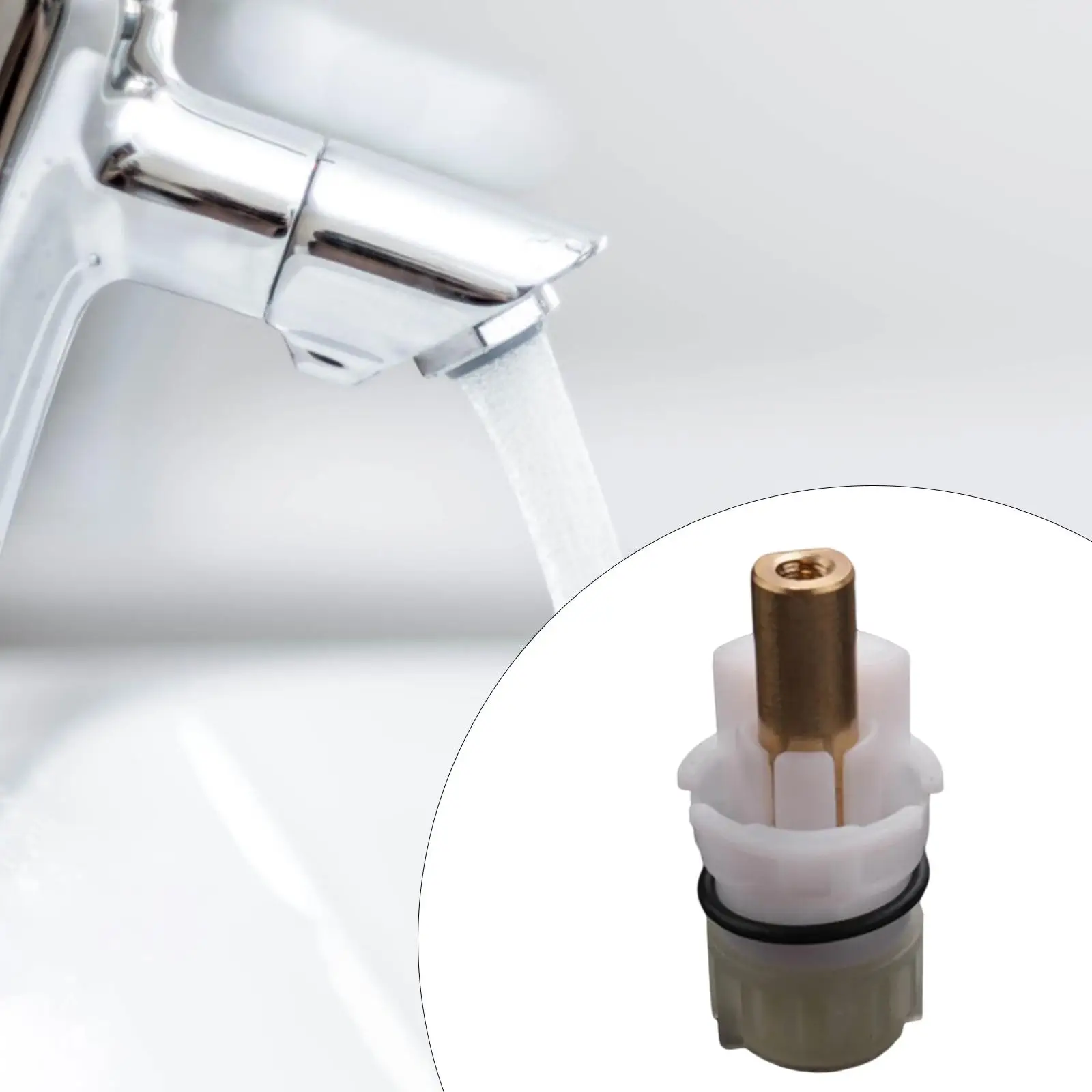 Faucet Stem Part Durable Plastic Copper Handle Replacement Seat Spring Kit for Delta RP25513 Bathroom Fixture