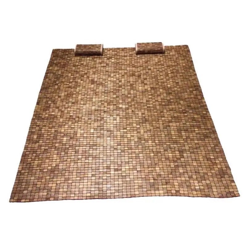 

Golden nanmu mat, natural solid wood foldable Burmese rosewood