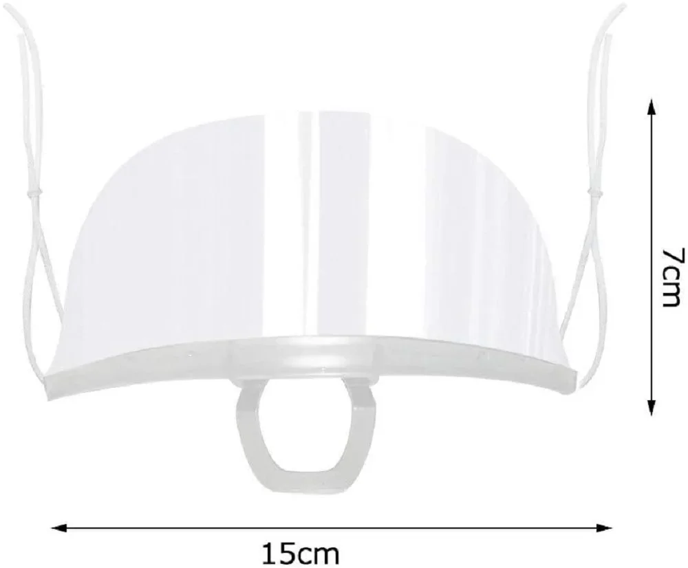 5Pcs Wiederverwendbare Transparente Anti-fog-Maske Schild Abdeckung Restaurant Schule Kunststoff Anti-speichel Mund Schild Schönheit Tattoo zubehör – Detail 1