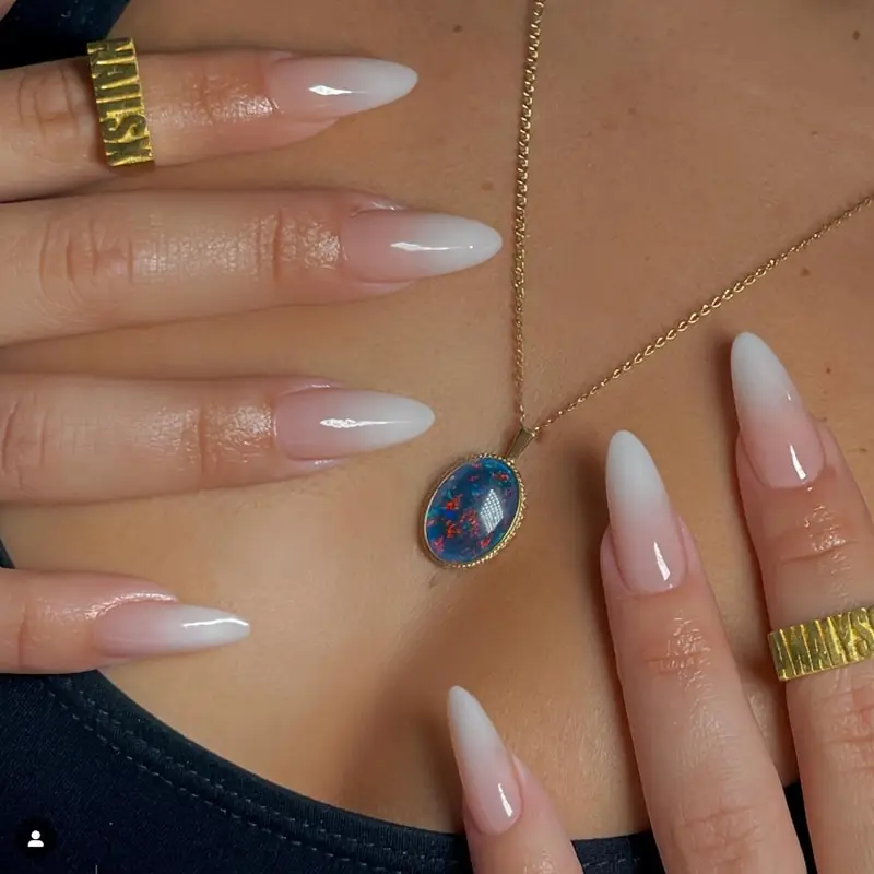 

24 шт. градиентные розовые ногти, миндалевидные тисненые ногти среднего размера, миндалевидный акриловый клей для ногтей, ногти средней длины для отпуска