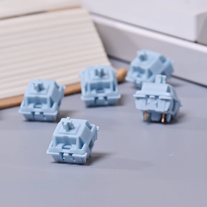 SWAGKEYS SKY Blue Switches 57g bottoming Linear POM Core Extended Spring