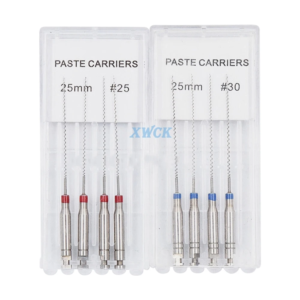 

4pcs/Box Dental Rotary Paste Carriers Spiral Filler 35mm 25# 30# Lentulo Assorted Engine Filling Paste Dentistry Tool