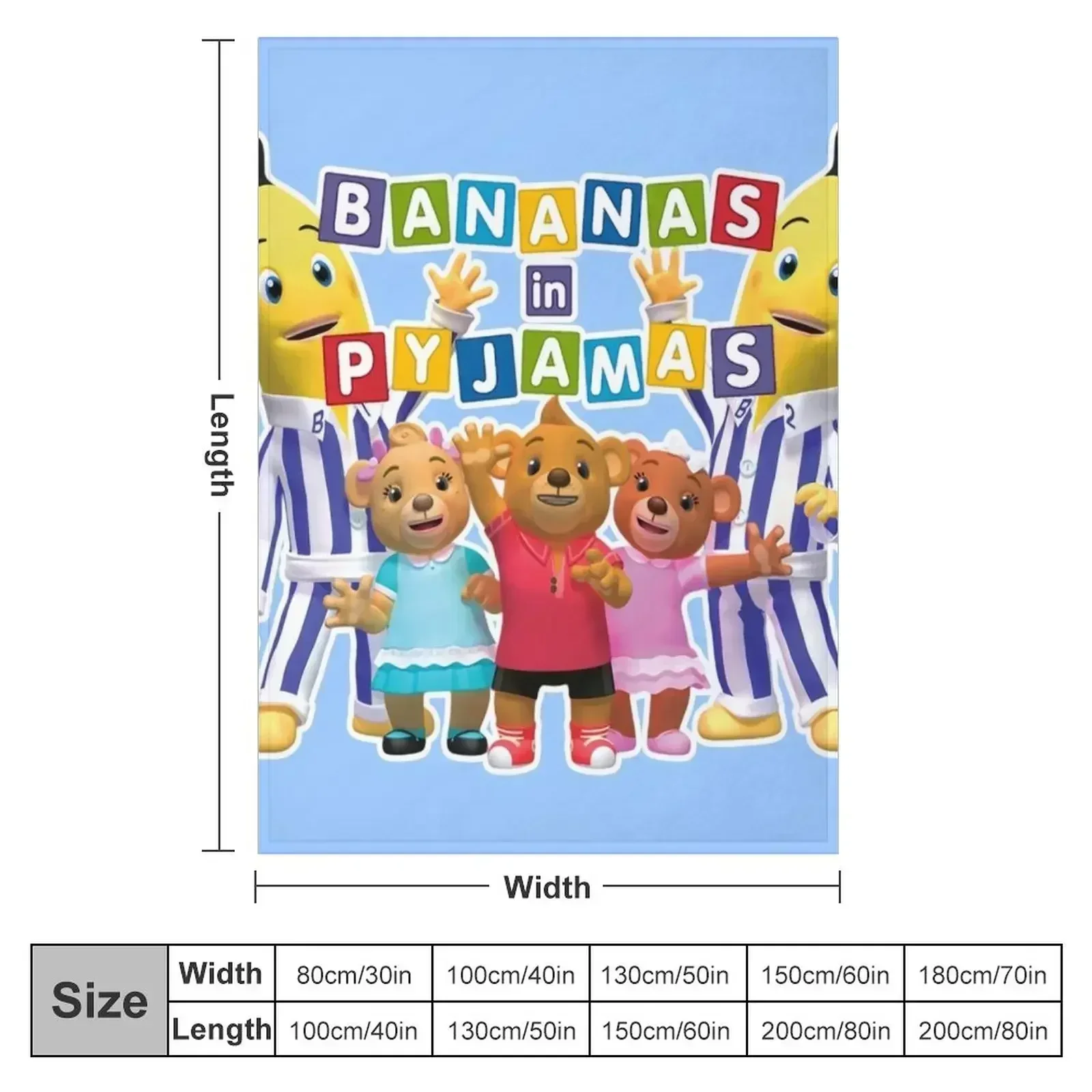 Bananas in Pyjamas team Throw Blanket Luxury Designer Loose Fashion Sofas Polar Flannel Fabric bed plaid Blankets