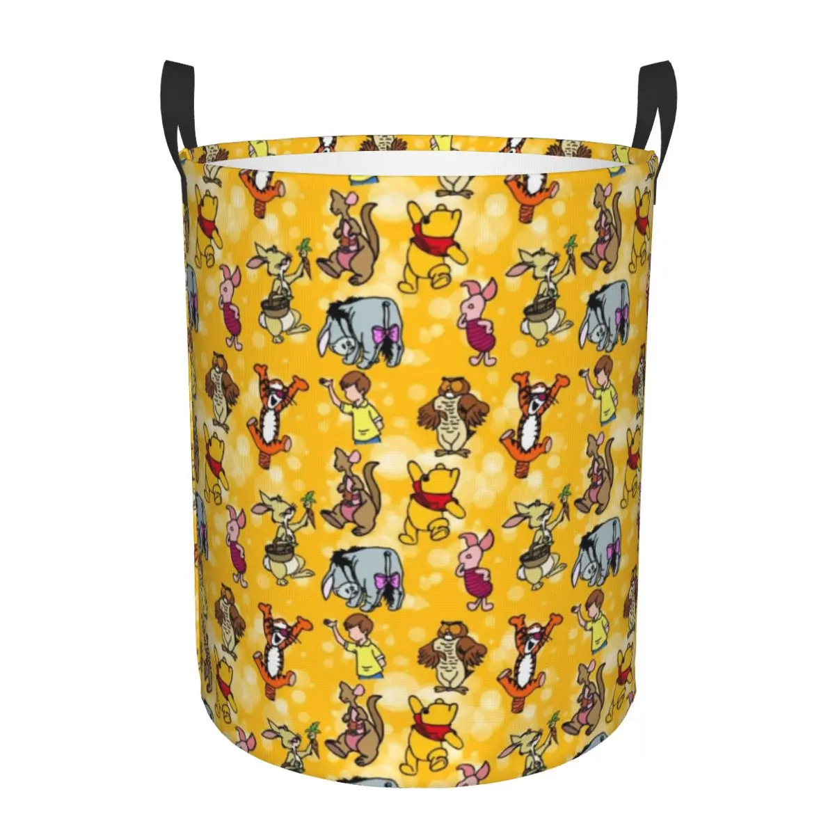 סל כביסה עגול נושם Winnie The Pooh סל כביסה מלוכלך בשכבה אחת עם בד קל לטיפוח לארגון הבית