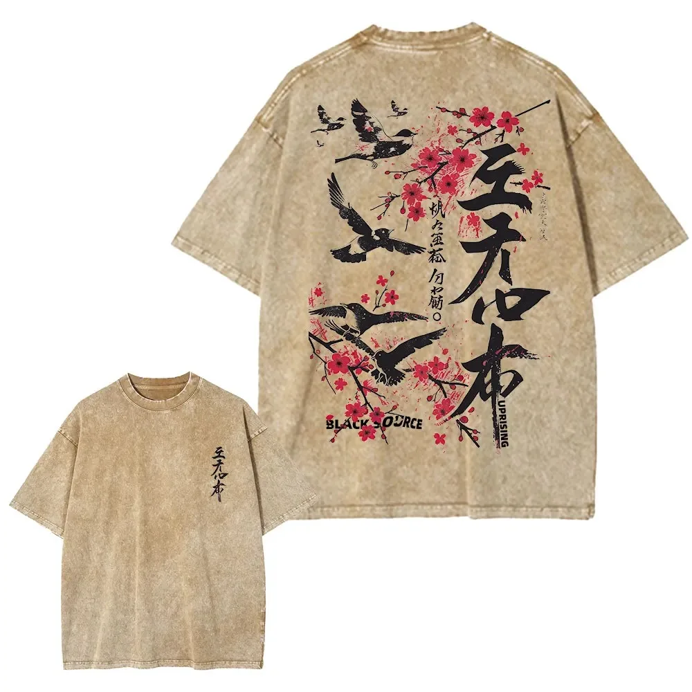 Men's Women's Flower and Bird Print Breathable Polyester Round Neck Topsummer Outdoor Fashiondaily Wear T-shirt Loose Casual