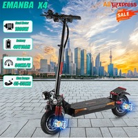 EMANBA X4 Escooter 1600W Dual Motor 48V 18AH Battery Adult Mountain Off-road E-scooters 10-inch City Commuter Scooter Electric