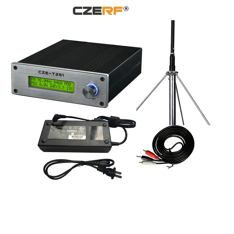 CZE-T251 25w Watts Car FM Transmitter for digital audio amplifier 2.1 with antenna kits