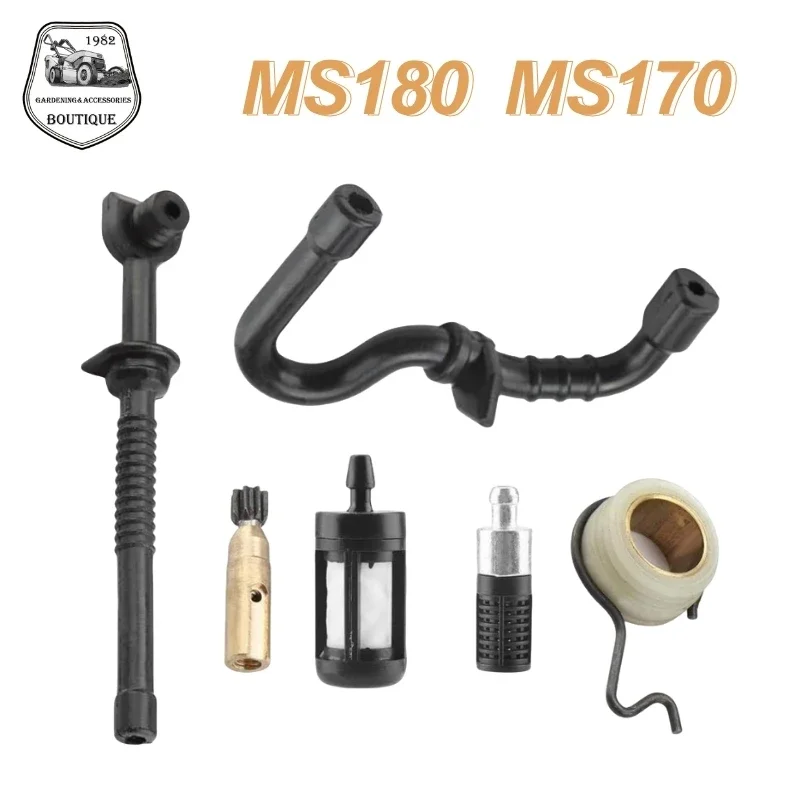 Chainsaw Oil Pump for Stl MS180 MS170 018 017 Chainsaw Oil Pump Worm Gear Fuel Hose Filter Kit