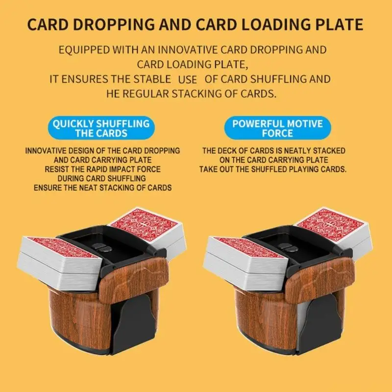 U2JB Automatic Playing Card Machine for Rechargeable 4 Deck Card Use