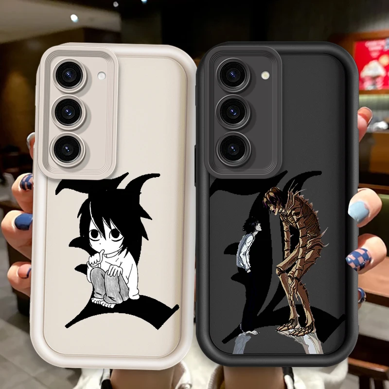 Death Note Art Logo Anime Strip Voor Samsung Note 20 S24 S23 S22 S22 S21 S20 Ultra Plus Fe A25 A23 A22 A55 A35 5G Oogladder Zacht