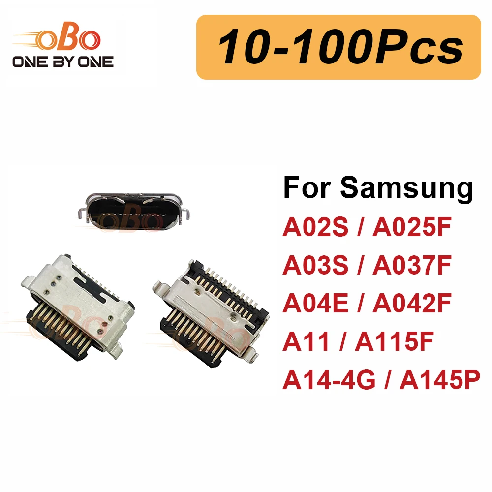 10-100Pcs Charging Port Dock Plug For Samsung Galaxy A02S A03S A04E A115F A145P A025F A037F USB Charger Connector Socket Repair