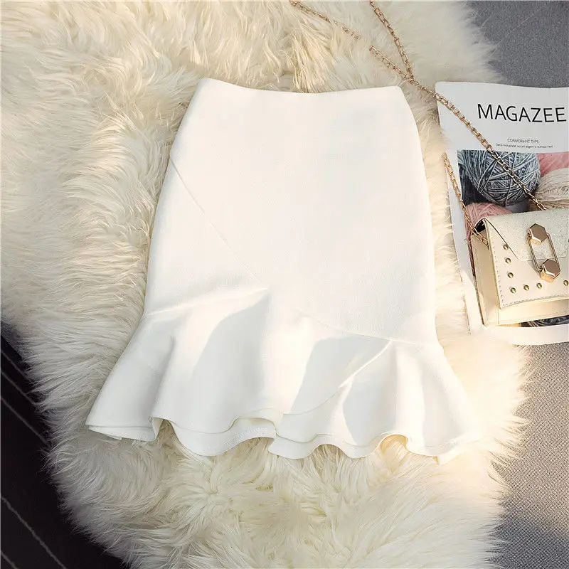 Fashionable and Versatile Fishtail Skirt for Women In Summer High Waisted A-Line Short Skirt with Buttocks Wrapped