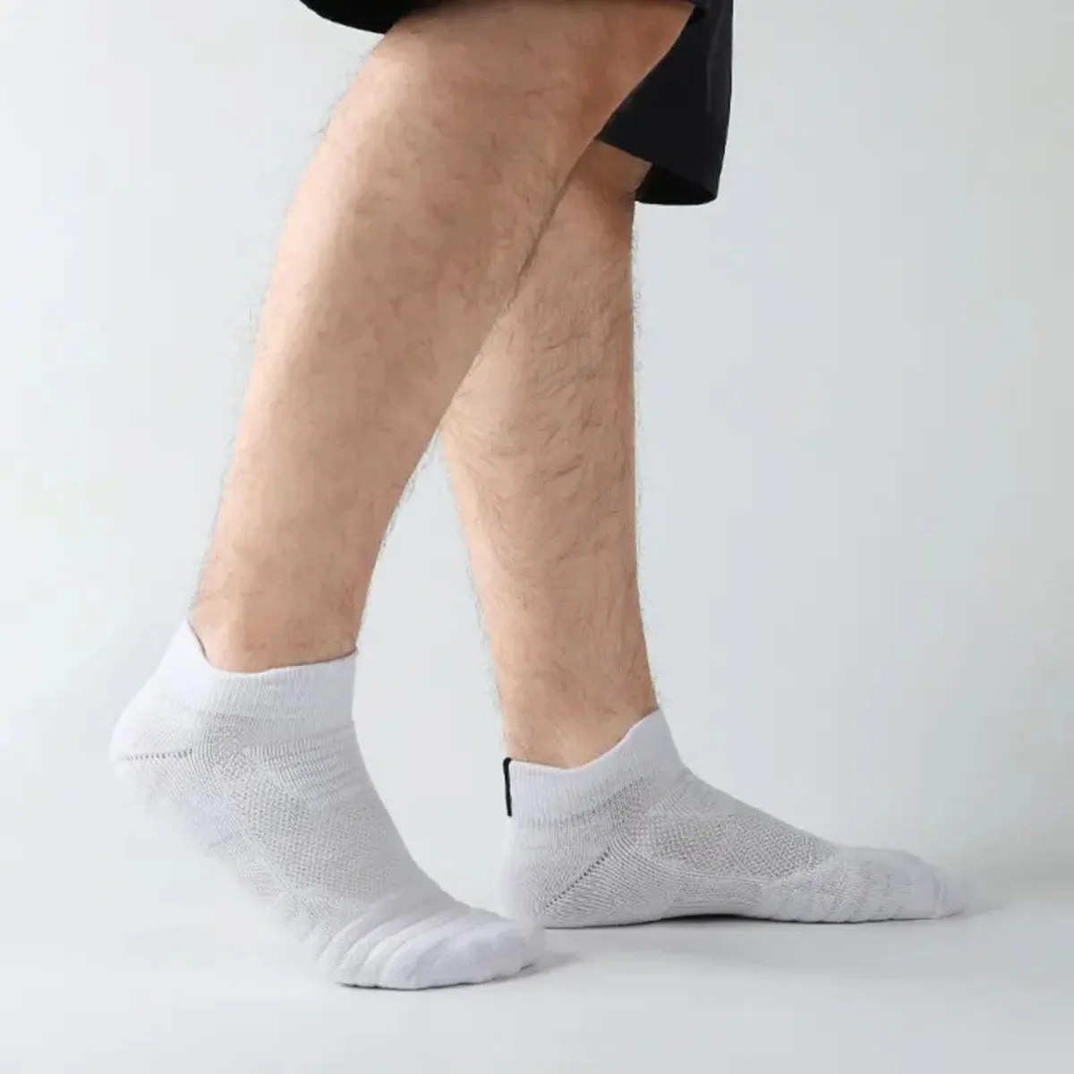 1/3/6 Paar Herren Sportsocken aus Strickfrottee, geruchshemmend, schweißabsorbierend, atmungsaktiv, strapazierfähig, mit Dämpfung, für Laufen und Basketball – Detail 7