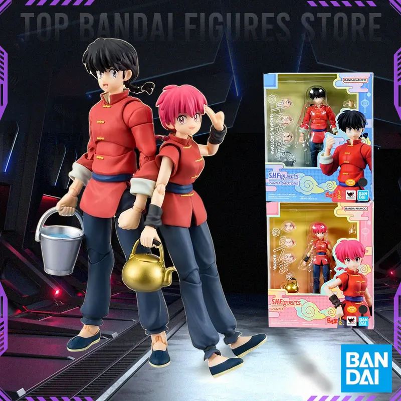 Figura de Acción Original de Ranma ½ de Bandai, RANMA SAOTOME S.H.Figuarts, en Caja Original, Modelo Coleccionable de Anime, Juguete de Acción Completa, Regalos