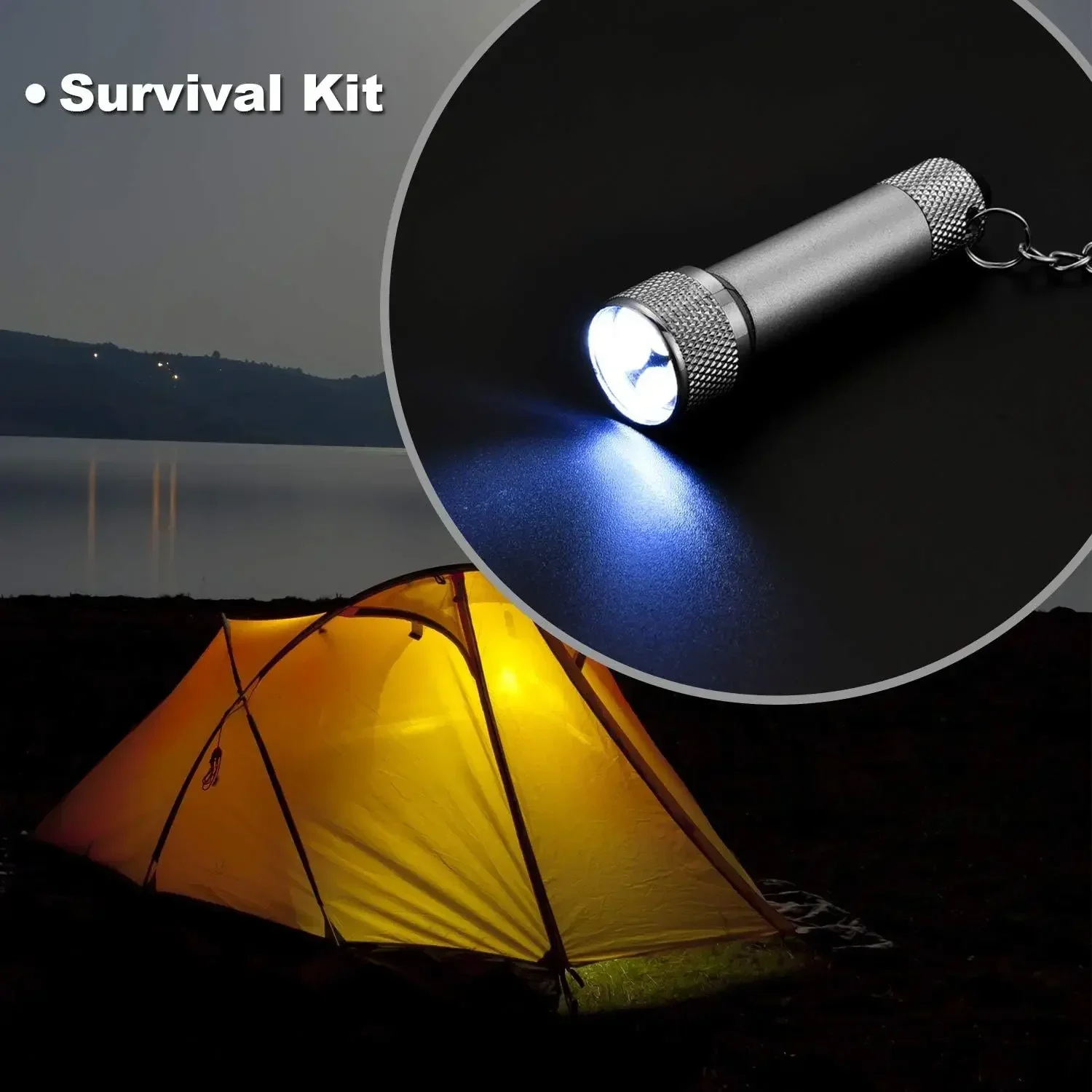 Mini Keychain Flashlight Portable Small Torch Pocket-sized Emergecy Keychain Lights Camping Flashlight