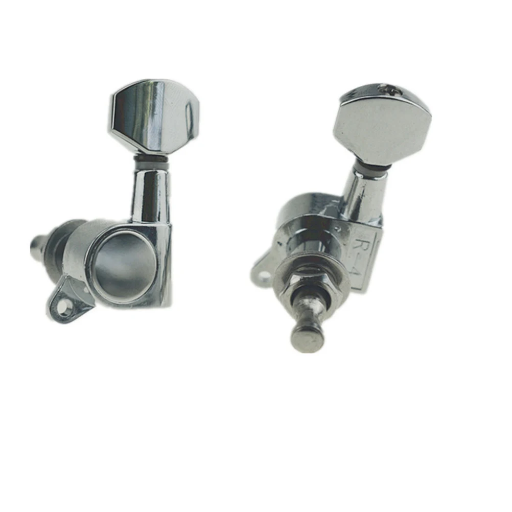 

6 Pcs Guitar String Alignment Locking Tuners Electric Tuning Potentiometer Knob Tunning Head Pegs Turner Machines