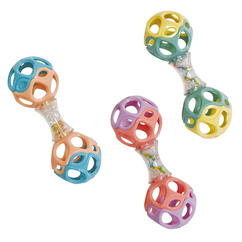 Baby Single Head Hand Ringing Toy - Interactive Sensory Play with Colorful Rings,  Fine Motor Skills & Hand-Eye Coordination